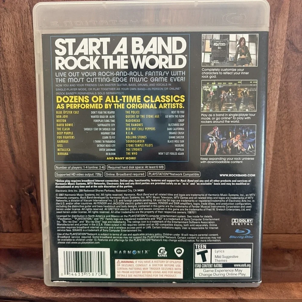 Rock Band (Sony PlayStation 3, 2007)